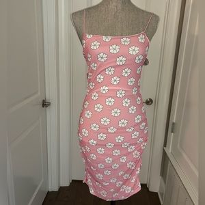 NWT JOLIE & JOY Ladies’ Pink & White Sleeveless Floral Mini Dress Size Jr (XL)